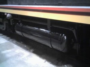 Painted air tank on CBQ 9255