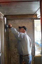 Mike Baksic cleaning the corner walls 7/7/13