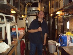 Pauline Trabert helping clean the galley 7/14/13