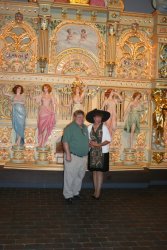 Nancy and Jasper in front of the superb Gavioli organ