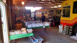 Bob Bourne does a little shopping at The Bus Stop Shop prior to going into service (09/19/2015).