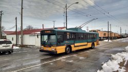 Street side view of Seattle Gillig 4123 at Central & Depot.  11/25/2015