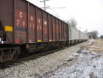 loaded ballast cars at Jefferson Street