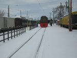 CB&Q 504 sitting on station track 1 after being wyed