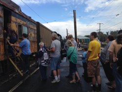 Long lines formed of people waiting to ride the X-5000 - Photo by Warren Newhauser