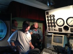 Chuck Trabert and Brian LaKemper inside the Dynamometer on Saturday - Photo by Warren Newhauser