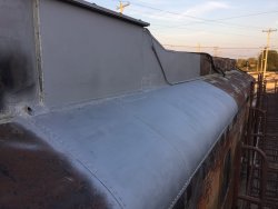 Close-up of the primed section of Dynamometer roof - Photo by Warren Newhauser