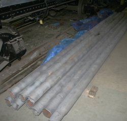 Tubes as recieved back from sand blasting