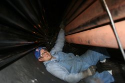 Jason "relaxes" between tubes