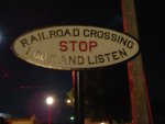 RR Crossing Sign front of Barn 4 RR Crossing Sign front of Barn 4