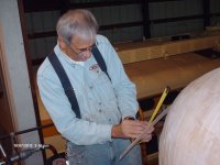 Jeff Shaving a Roof Slat to Fit