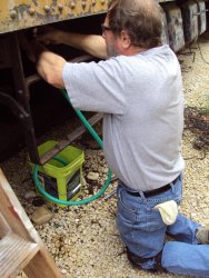 The goal of the hose was to drain enough antifreeze to repair a broken pipe