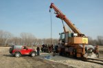 Re railing passenger truck in Yard 13 after repairing the blown 2" coolant hose