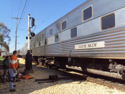 The streamliner cars were moved back to Yard 5