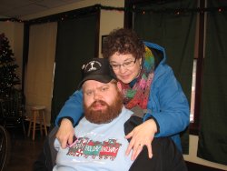 David with his mother, Susan Stepek