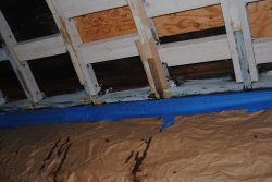 Roof separation areas epoxied for strength