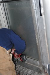 Ray Mormann installing a threshold in the Birmingham