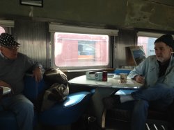 Jim Windmeier and Buzz Morisette at lunch in the Birmingham