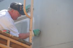 Kevin's work exemplifies how much of the Museum work is done - a little bit at a time - Photo by Shelly Vanderschaegen