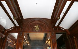 Mahogany woodwork cleaned and waxed - Photo by Buzz Morisette