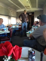 Michael B., Buzz Morisette, and Ray Mormann finishing up lunch - Photo by Michael McCraren