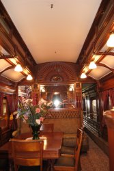 Another view of the nearly complete Ely dining room restoration - Photo by Shelly Vanderschaegen