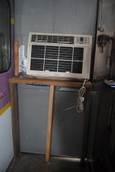 Streamliner car air conditioner as it was - Photo by Shelly Vanderschaegen