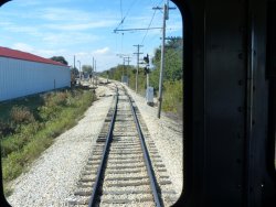 The Denver Zephyr comes around the diesel shop - Photo by Kevin Brown using Brian LaKemper's camera