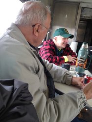 Nick Kallas with Ray Mormann at Sunday lunch in the Birmingham - Photo by Michael McCraren