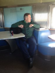 Kevin Brown enjoys a laugh at Sunday lunch in the Birmingham - Photo by Michael McCraren