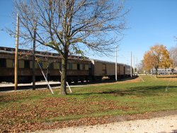 Stationary Terror Train cars await dark hauntings - Photo by Pauline Trabert