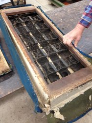 The underside of a Santa Fe Lounge Car bench seat - Photo by Michael McCraren