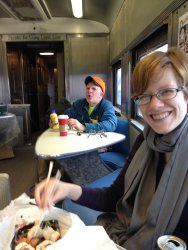 Ray Mormann and Patrice Connelly in the Birmingham diner - Photo by Michael McCraren