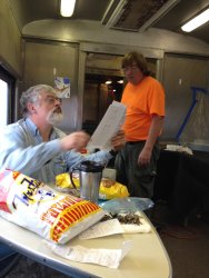 Michael Bakis and Mark Gellman at Sunday lunch - Photo by Michael McCraren