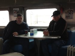 Jim Windmeier and guest Kevin Brown at lunch on Sunday - Photo by Michael McCraren