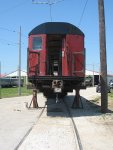 NYC 7927 on stands awaiting a new truck