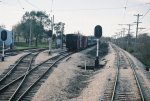 Signal 112 looking west at East Station Throat. US&S P-2 Colorlight, Illinois Central RR