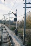 Signal 121 Westbound. Semaphore is GRS 2A from Joliet Union Station, AT&SF RR