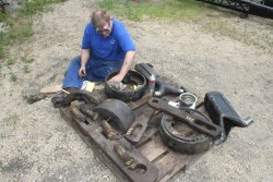 Ben cleaning the universal joints