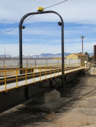 UP 130ft turntable in place at Burnham (Denver)