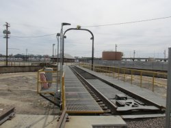 View along the turntable