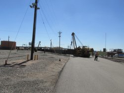 Walking across the site