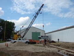 The Bay City crane was used to put the table  and mechanisim in place durring the summer of '07