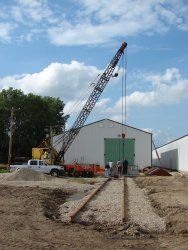 The 200' of track beyond the shop was all laid by steam department members 