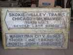 A North Shore Line sign from Great Lakes