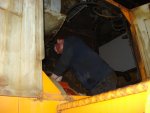 Warren inspecting main generator on Milw. 760 Warren inspecting main generator on Milw. 760