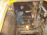 Adam working on air cylinders for the shutters on Milw.760 Adam working on air cylinders for the shutters on Milw.760