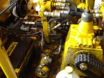 All the belts are back on and some of the new hoses are visible All the belts are back on and some of the new hoses are visible