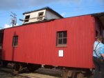 07.26.09 - IN A RARE PHOTO, THE CAR IS OUTSIDE OF THE BARN, AS A STEAM ENGINE HAD TO BE REMOVED FOR ASBESTOS ABATEMENT.  FROM THE PHOTO YOU CAN SEE THAT THE COUPOLA IS NOT IN POSTION AND IS JUST SITTING IN PLACE.  WE HOPE TO START RESTORATION LATER IN 2009.