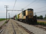 2 freights hold at Johnson Siding.  True Chicago style railroading